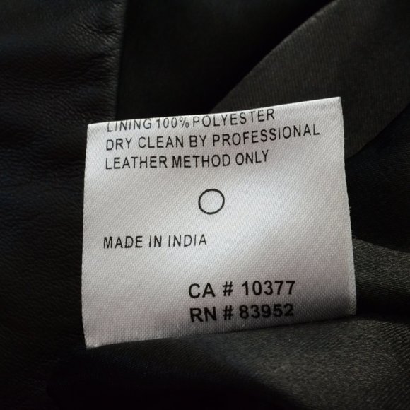 Bagatelle Black Leather Jacket Size Large Full Zip - Picture 14 of 14